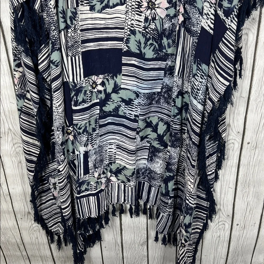 Free people tassel cover up/kimono one size